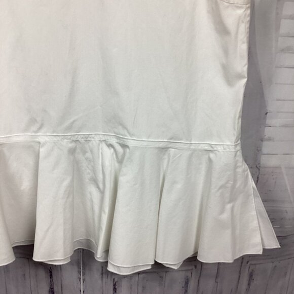 Theory White Sleeveless Peplum Top S - Picture 3 of 8